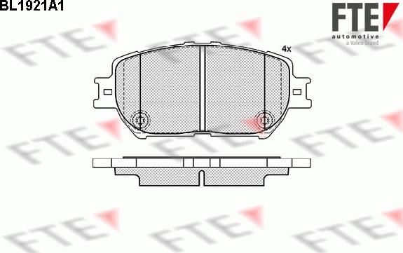 FTE BL1921A1 - Тормозные колодки, дисковые, комплект unicars.by