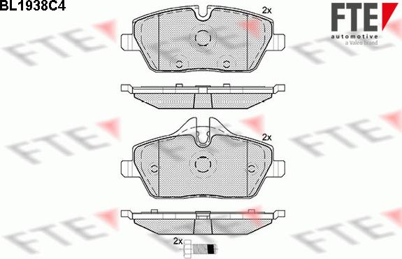 FTE 9010530 - Тормозные колодки, дисковые, комплект unicars.by