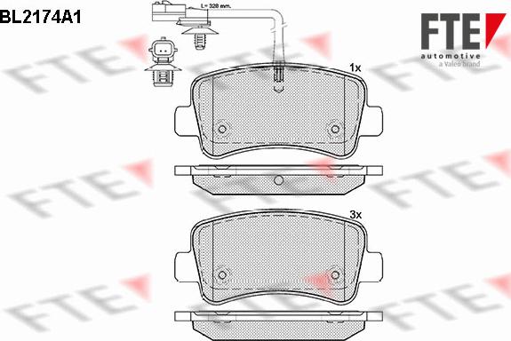 FTE 9010692 - Тормозные колодки, дисковые, комплект unicars.by