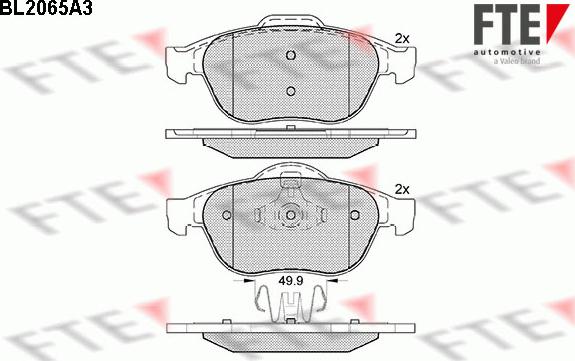 FTE 9010648 - Тормозные колодки, дисковые, комплект unicars.by