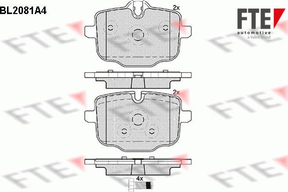 FTE 9010665 - Тормозные колодки, дисковые, комплект unicars.by