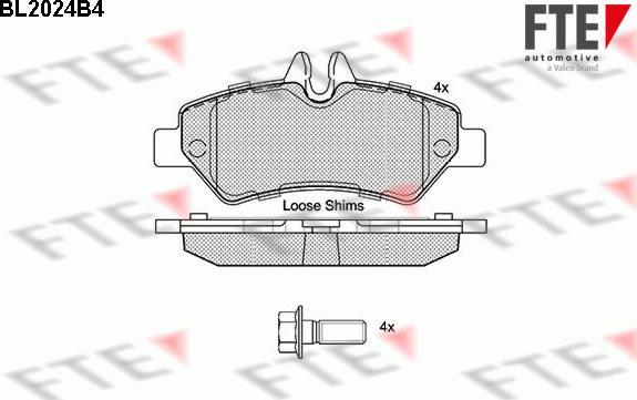 FTE 9010612 - Тормозные колодки, дисковые, комплект unicars.by