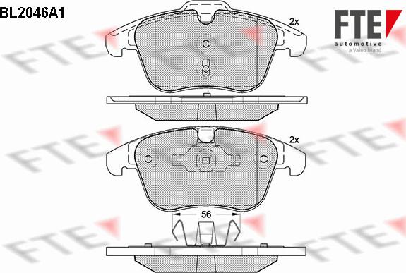 FTE 9010632 - Тормозные колодки, дисковые, комплект unicars.by