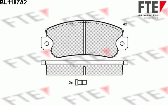 FTE 9010050 - Тормозные колодки, дисковые, комплект unicars.by