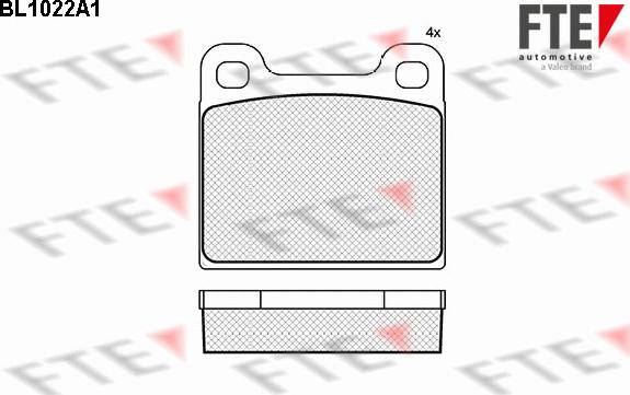 FTE BL1022A1 - Тормозные колодки, дисковые, комплект unicars.by