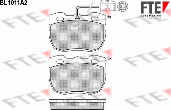 FTE 9010005 - Тормозные колодки, дисковые, комплект unicars.by