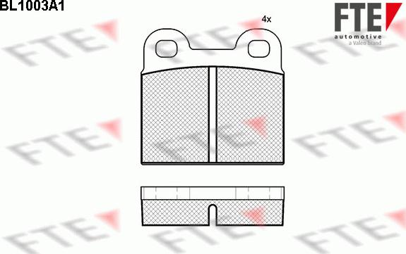 FTE BL1003A1 - Тормозные колодки, дисковые, комплект unicars.by