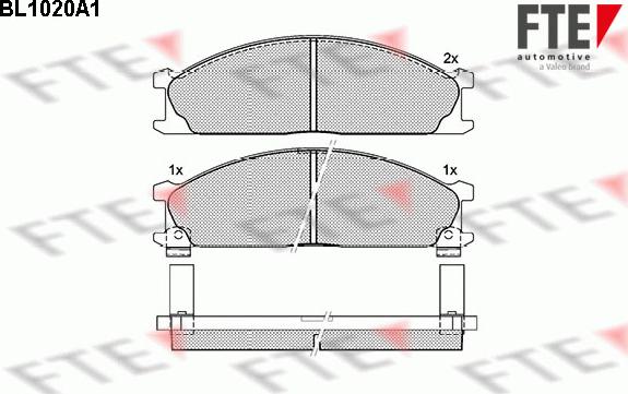 FTE 9010008 - Тормозные колодки, дисковые, комплект unicars.by