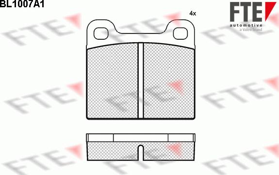 FTE BL1007A1 - Тормозные колодки, дисковые, комплект unicars.by