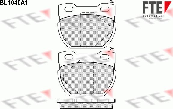 FTE BL1040A1 - Тормозные колодки, дисковые, комплект unicars.by