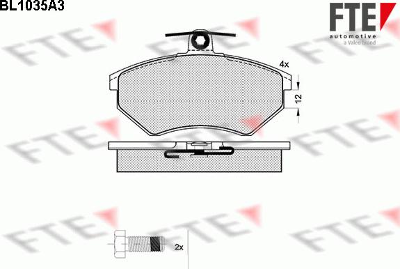 FTE 9010015 - Тормозные колодки, дисковые, комплект unicars.by