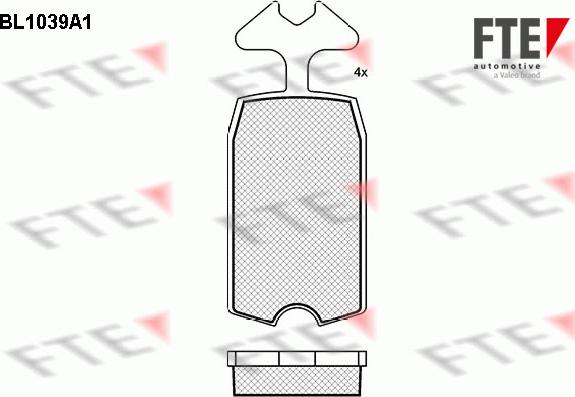 FTE 9010018 - Тормозные колодки, дисковые, комплект unicars.by