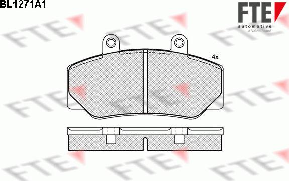 FTE BL1271A1 - Тормозные колодки, дисковые, комплект unicars.by