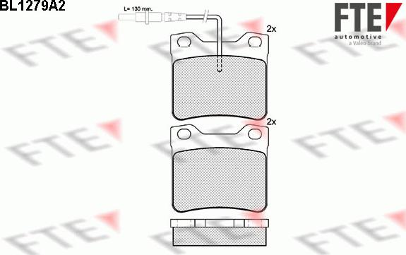 FTE BL1279A2 - Тормозные колодки, дисковые, комплект unicars.by