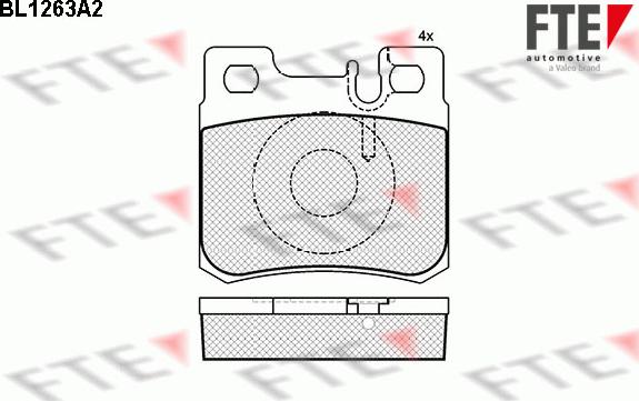 FTE BL1263A2 - Тормозные колодки, дисковые, комплект unicars.by