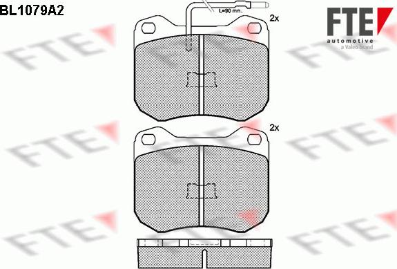 FTE BL1079A2 - Тормозные колодки, дисковые, комплект unicars.by