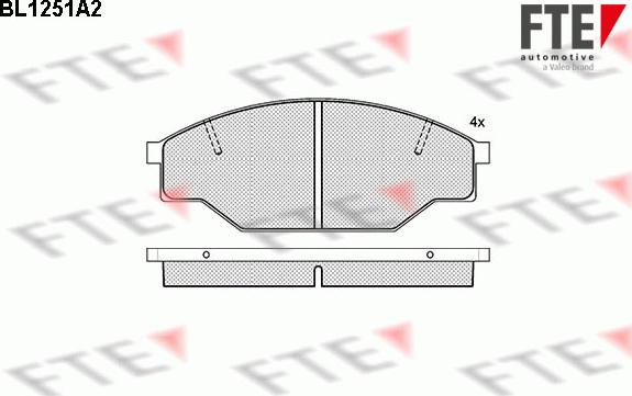 FTE BL1251A2 - Тормозные колодки, дисковые, комплект unicars.by