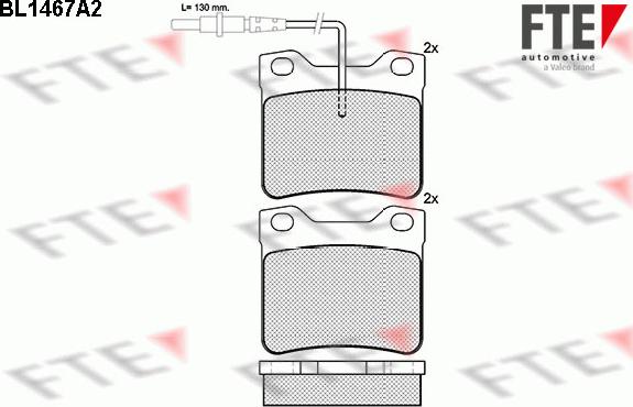 FTE BL1467A2 - Тормозные колодки, дисковые, комплект unicars.by