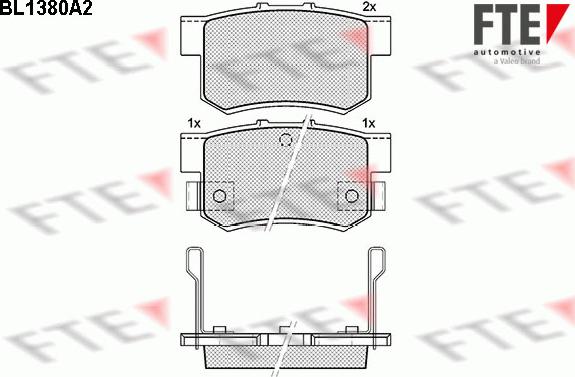 FTE BL1380A2 - Тормозные колодки, дисковые, комплект unicars.by