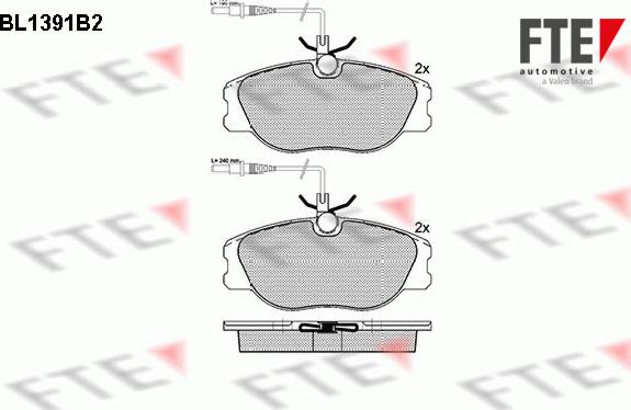 FTE 9010166 - Тормозные колодки, дисковые, комплект unicars.by