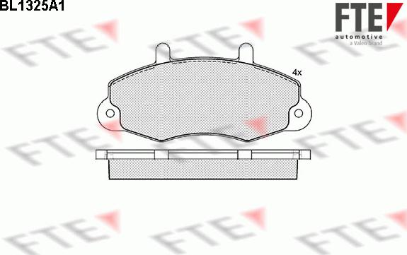 FTE BL1325A1 - Тормозные колодки, дисковые, комплект unicars.by