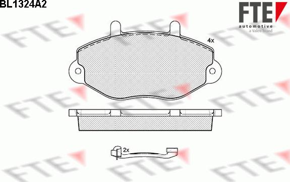 FTE BL1324A2 - Тормозные колодки, дисковые, комплект unicars.by