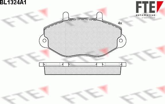 FTE BL1324A1 - Тормозные колодки, дисковые, комплект unicars.by