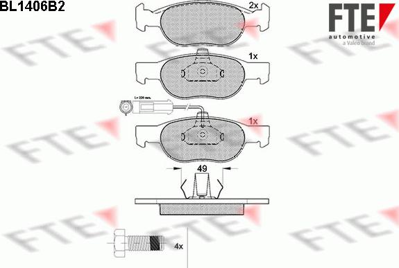 FTE 9010181 - Тормозные колодки, дисковые, комплект unicars.by