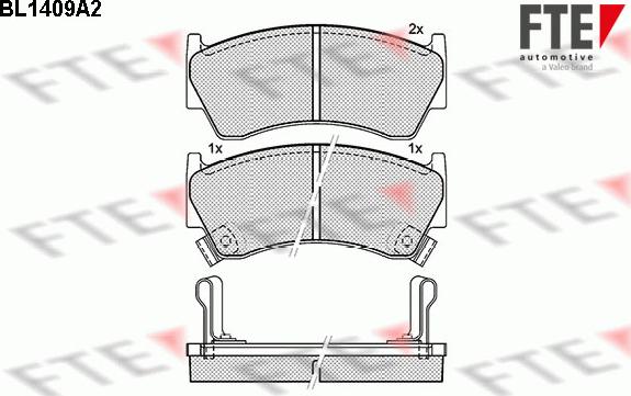 FTE BL1409A2 - Тормозные колодки, дисковые, комплект unicars.by