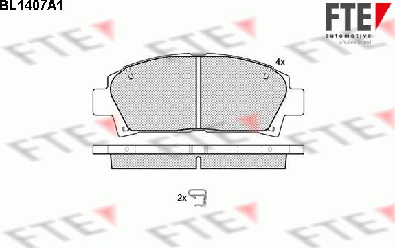 FTE BL1407A1 - Тормозные колодки, дисковые, комплект unicars.by