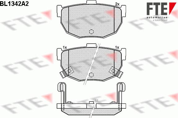 FTE BL1342A2 - Тормозные колодки, дисковые, комплект unicars.by