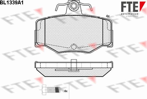 FTE BL1339A1 - Тормозные колодки, дисковые, комплект unicars.by