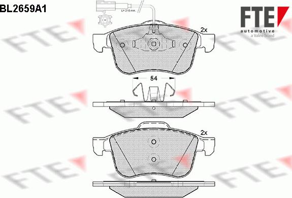 FTE 9010898 - Тормозные колодки, дисковые, комплект unicars.by