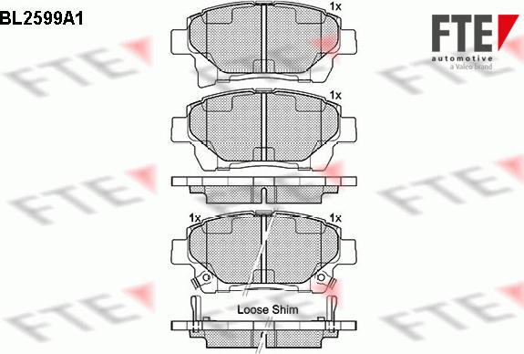 FTE BL2599A1 - Тормозные колодки, дисковые, комплект unicars.by