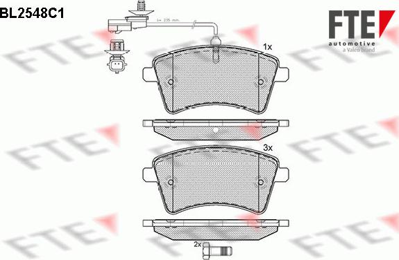 FTE 9010801 - Тормозные колодки, дисковые, комплект unicars.by