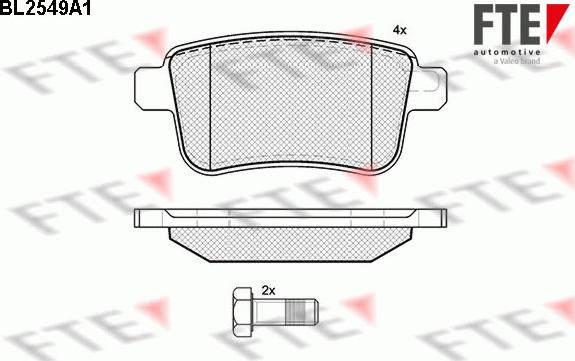 FTE 9010802 - Тормозные колодки, дисковые, комплект unicars.by