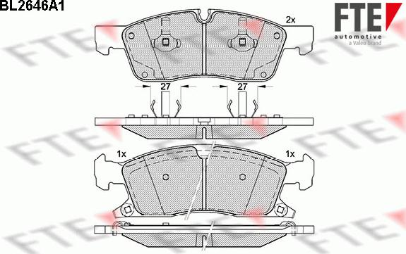 FTE 9010889 - Тормозные колодки, дисковые, комплект unicars.by