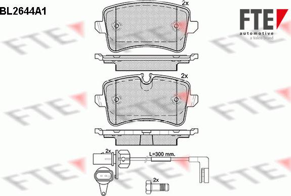 FTE BL2644A1 - Тормозные колодки, дисковые, комплект unicars.by