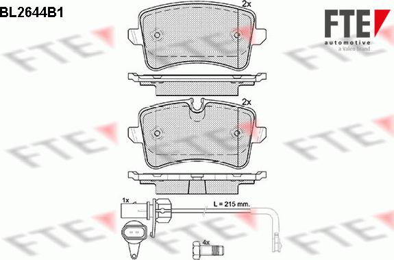 FTE 9010887 - Тормозные колодки, дисковые, комплект unicars.by