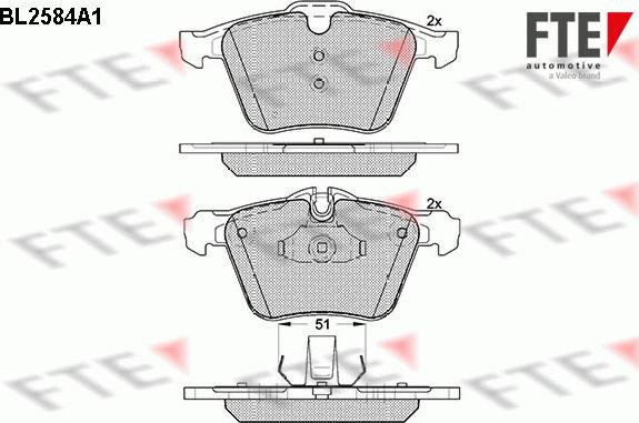 FTE 9010835 - Тормозные колодки, дисковые, комплект unicars.by