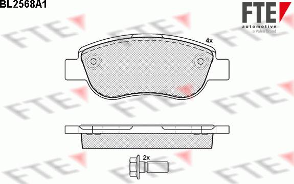 FTE 9010820 - Тормозные колодки, дисковые, комплект unicars.by