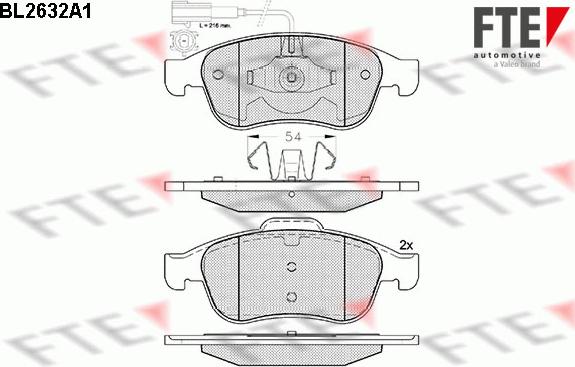 FTE 9010879 - Тормозные колодки, дисковые, комплект unicars.by