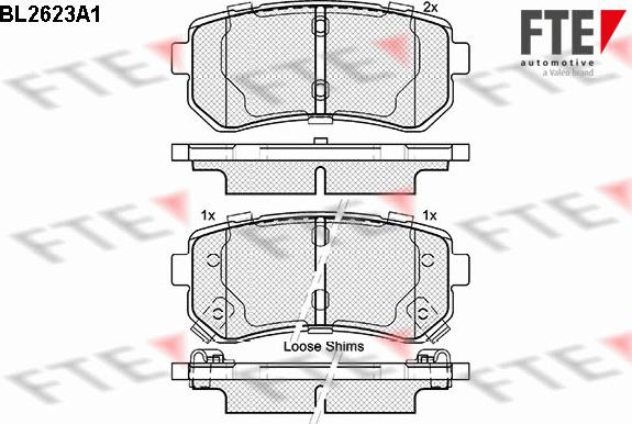 FTE BL2623A1 - Тормозные колодки, дисковые, комплект unicars.by