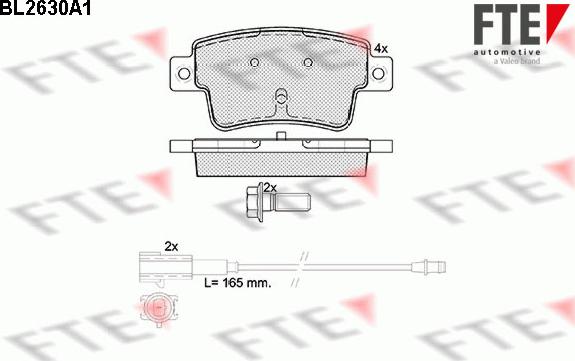 FTE 9010877 - Тормозные колодки, дисковые, комплект unicars.by