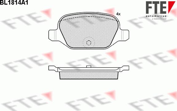 FTE BL1814A1 - Тормозные колодки, дисковые, комплект unicars.by