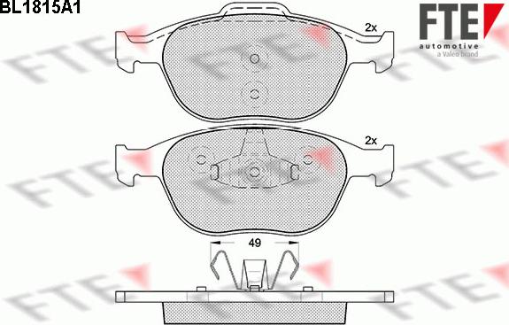 FTE 9010393 - Тормозные колодки, дисковые, комплект unicars.by