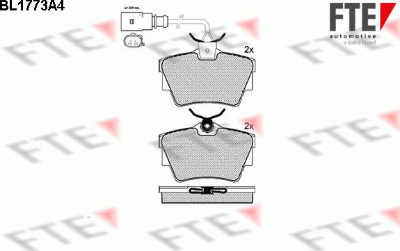 FTE 9010343 - Тормозные колодки, дисковые, комплект unicars.by