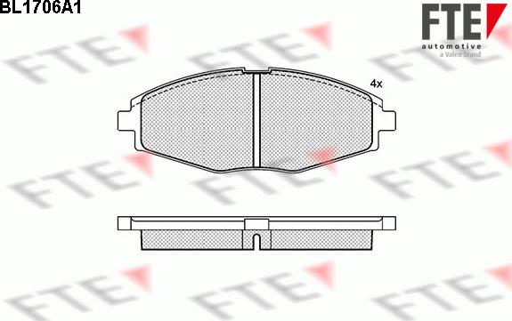 FTE BL1706A1 - Тормозные колодки, дисковые, комплект unicars.by