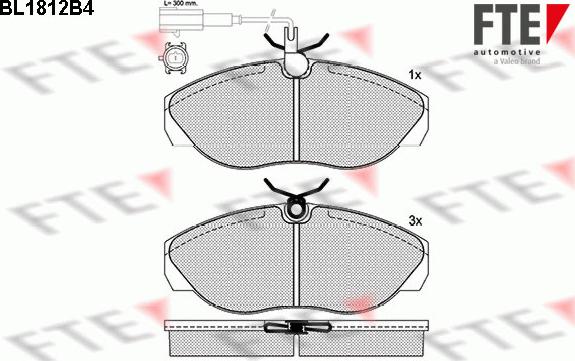 FTE BL1812B4 - Тормозные колодки, дисковые, комплект unicars.by