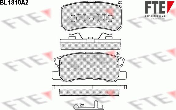 FTE BL1810A2 - Тормозные колодки, дисковые, комплект unicars.by